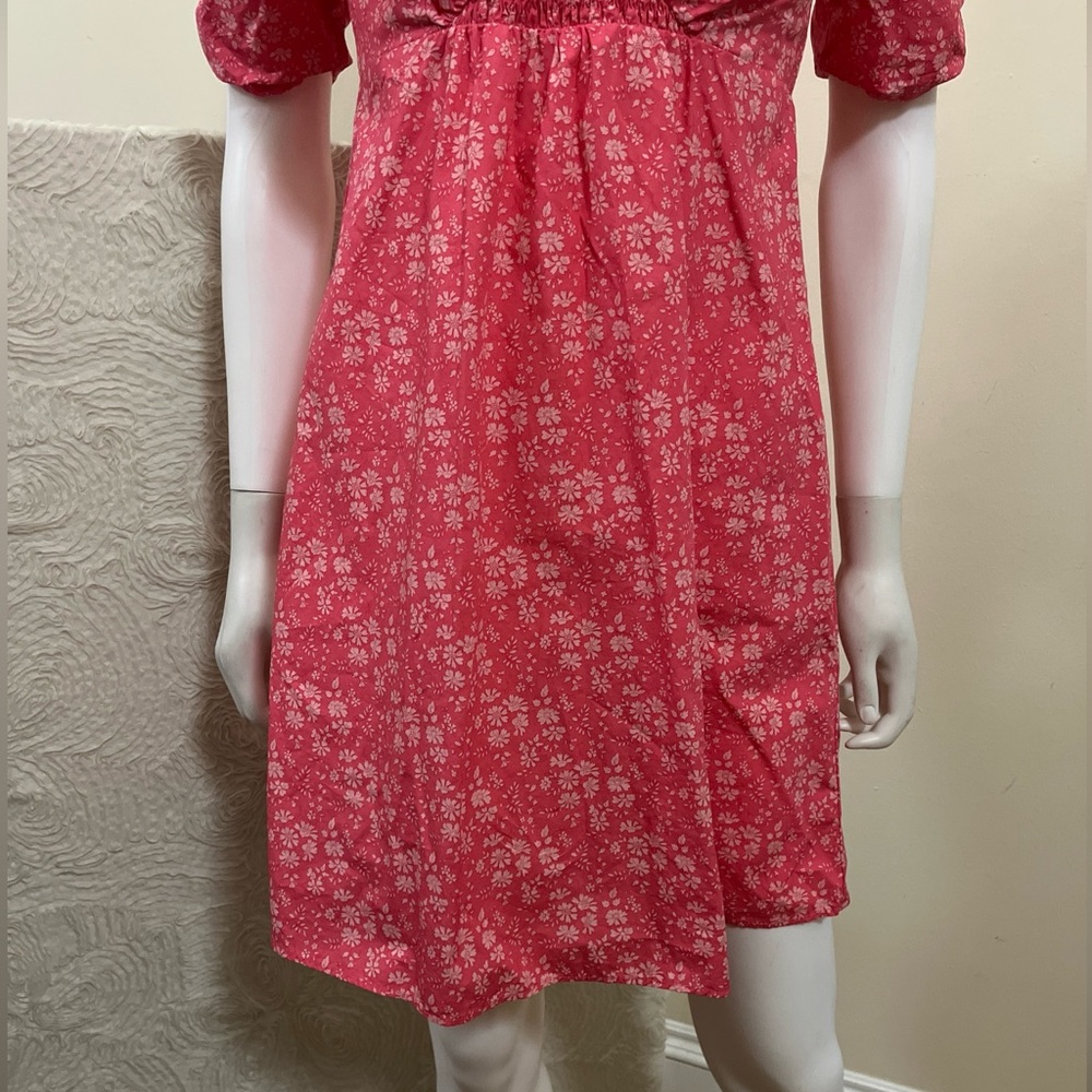 LIBERTY FABRIC x Topshop Pink Floral Cotton Day Cottagecore Country Play Dress 6 - Picture 8 of 10